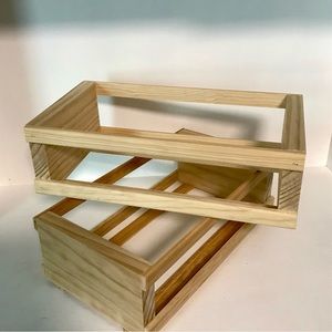 Wood Mini Crates, CD/Book Holder, Pantry/Closet Storage Box, See Pics for Ideas!